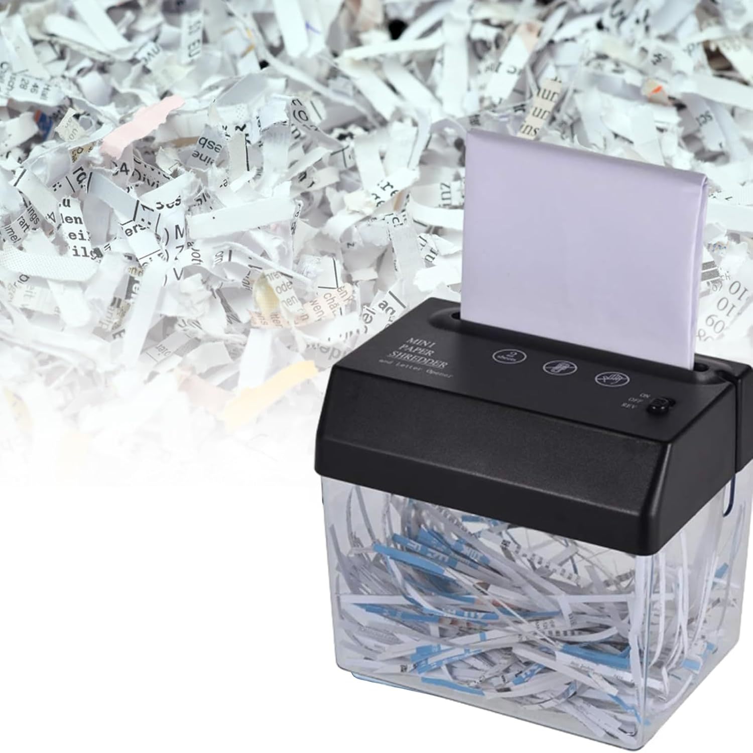 Topyond Mini Paper Shredder For Home Use, Usb A6 Metal Knife Wear Resistant - $39.99