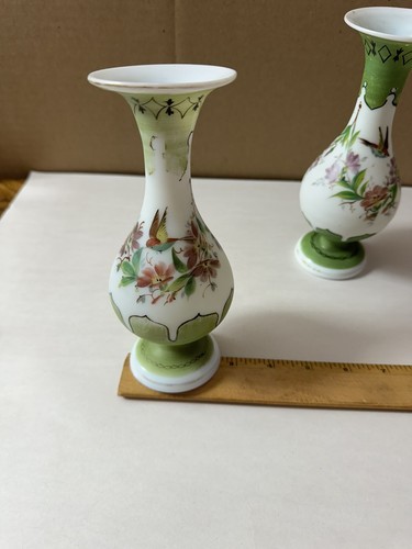Antique Hand Painted Glass Vases SMALL Mt READ MORE Item image 14