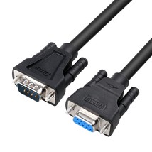 DTech 6ft RS232 Serial Cable Extension Male to Female 9 Pin Straight Thr... - £16.51 GBP