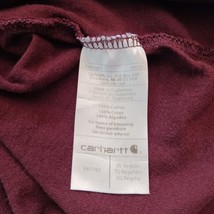 Carhartt K87 PRT Original Fit Crewneck Mens Burgundy Cotton T-Shirt Pocket Sz XL image 5