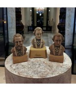 Verdi &amp; Chopin Anri Toriart 4&quot; Head Bust Carved Wooden Figure Sculpture ... - £30.81 GBP