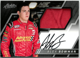 Alex Bowman signed 2017 Panini Absolute Racing NASCAR On Card Auto/Relic... - $44.95