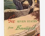 See Seven States from Beautiful Rock City DIE CUT Brochure 1950&#39;s - $21.78