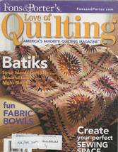 Fons &amp; Porter&#39;s Love of Quilting Magazine MAR/APR 2007 Create Sewing Space - $1.75