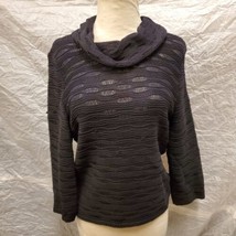 St. John Sport by Marie Gray Women&#39;s Black Mock-Neck Sweater, Size P - £77.86 GBP