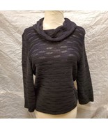 St. John Sport by Marie Gray Women&#39;s Black Mock-Neck Sweater, Size P - £77.86 GBP