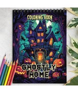 Ghostly Home Spiral-Bound Coloring Book for Adult to Relax and Stress Re... - £16.25 GBP