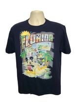 Florida Disney Characters Adult Large Blue TShirt Mickey Donald Goofy Gator - $334.55 MXN