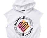 JUSTICE SPORT ~ Cutoff Hoodie ~ Girls&#39; Large 12/14 ~ Multicolor ~ Sequin... - £17.91 GBP