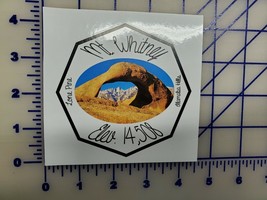 Mt Whitney Elev 14,508 Lone Pine California Alabama hills Logo Vinyl Decal 4&quot; - £2.52 GBP