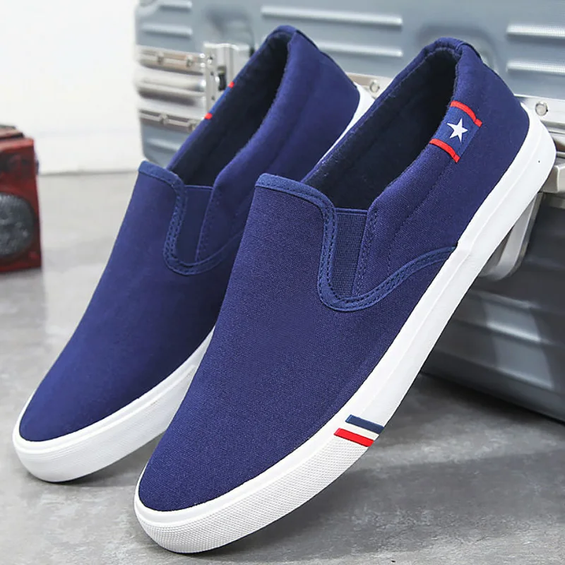Spring New Men&#39;s Shoes Plus Size 39-47 Casual Sneakers White Canvas Shoes Boys S - £43.35 GBP