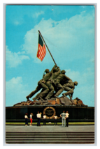 World War 2 USMC Iwo Jima Statue Memorial Arlington Ridge Postcard Unposted - £3.84 GBP