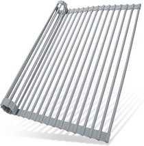 Ohuhu Over Sink Dish Drying Rack, Silicone Wrapped 17.6&quot; W X 15.4&quot; L Lar... - $30.99