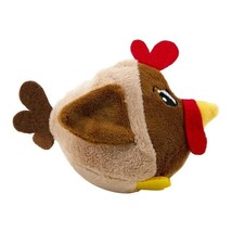 Fattiez Chicken Plush Dog Toy Squeeker Toy Round Shape Dogs Love - $9.89