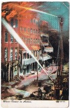 New York Postcard New York City Firefighting Water Tower In Action - £1.72 GBP