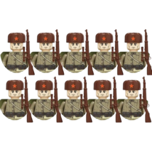 10 Pcs WW2 Army Building Blocks US UK Soviet China France Soldiers Toys ... - £21.46 GBP