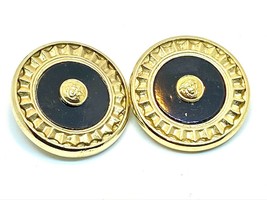 Versace Vintage Medusa Head Shank Button with Black color lacquer and ra... - $4,068.93 MXN