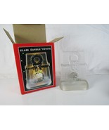Vintage Frosted Glass Candle Tea Light Votive Holder Christmas Fireplace... - $266.36 MXN