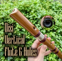 Chinese Bamboo Dizi Vertical Flute 6 Holes, Articulated, For Beginer, Key D - €34,72 EUR