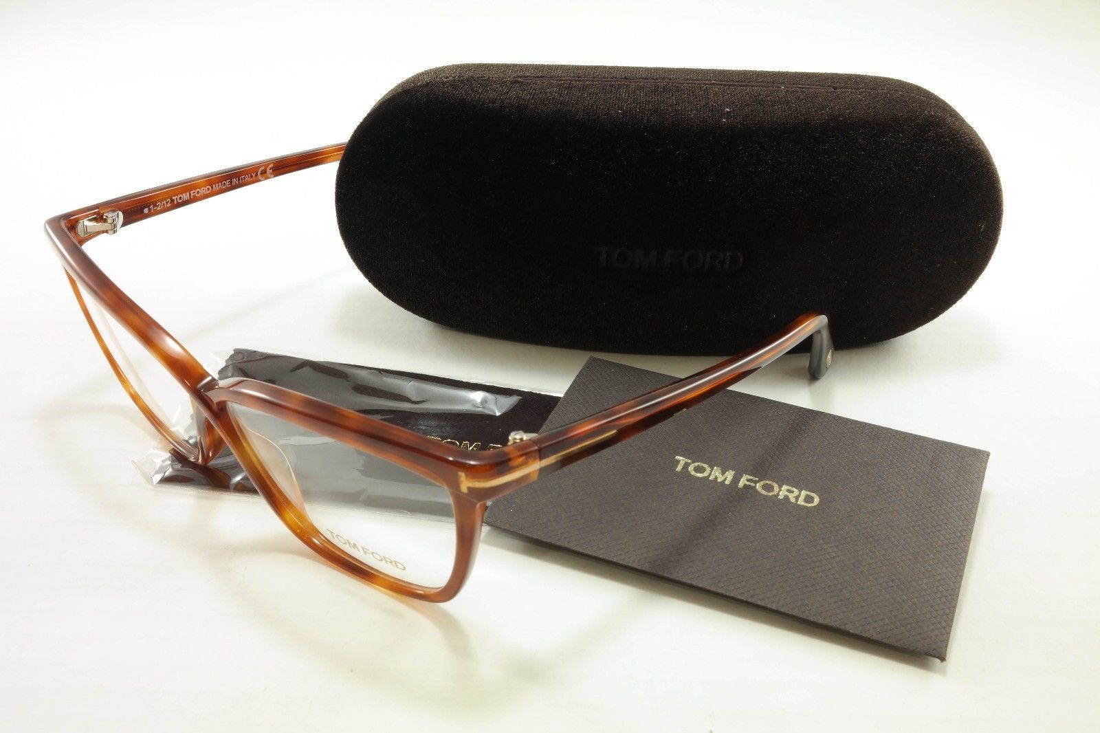 Primary image for Tom Ford Authentic Eyeglasses Frame TF5267 053 Light Havana Brown Italy Made