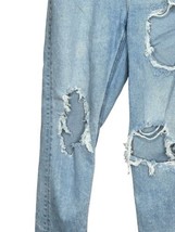 American Eagle Curvy Mom Jeans Size 4 Distressed Light Wash High Rise - £17.34 GBP