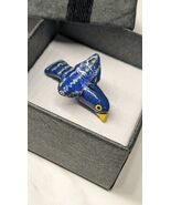 Blue Swallow Bird in Flight Charm - $12.38