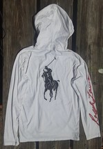Polo Ralph Lauren Men&#39;s T-Shirt Hoodie Big Pony Cotton Long Sleeve White... - $25.10