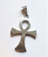 Large TAXCO Sterling Cross Pendant TS-110 Silver Mexican Religious Ankh ... - £76.89 GBP