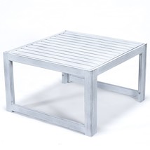 LeisureMod Weathered Grey Aluminum Coffee Table, Modern Outdoor Patio Co... - $2,133.30 MXN