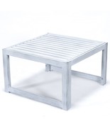 LeisureMod Weathered Grey Aluminum Coffee Table, Modern Outdoor Patio Co... - $163.59 CAD