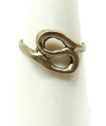 sz 4 3/4&quot; Infinity Ring Sterling Silver 925 Vintage - £23.64 GBP
