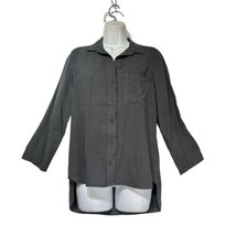 Anthropologie Cloth &amp; Stone Gray Tencel Button up long sleeve Blouse Size XS - $24.74