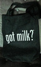 NEW &quot;Got Milk&quot; Advertising Tote Bag by Kamin Black Canvas 15&quot; - £12.74 GBP