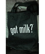 NEW &quot;Got Milk&quot; Advertising Tote Bag by Kamin Black Canvas 15&quot; - £12.49 GBP