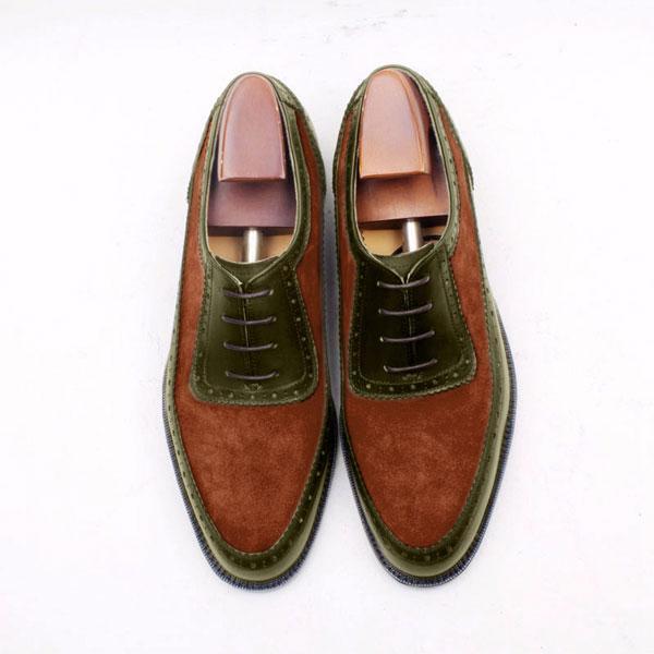 NEW  Handmade Lace Up black Brown Shoes, Mens Formal Leather Suede Shoes, Men's