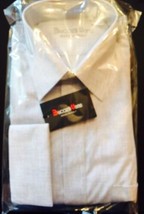 NIP BUCCELLI UOMO 100% Cotton Light Gray Button Down Shirt SZ 41/16 - $78.21