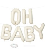 40 Inch Beige Oh Baby Balloon For Baby Shower, Large Cream White Oh Baby - €36,17 EUR