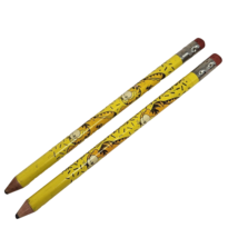 2 Vintage 1980&#39;s Garfield The Cat Yellow Pencils Used Wooden - £14.87 GBP