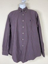 Ralph Lauren Classic Fit Men Size L Purple Plaid Button Up Shirt Long Sleeve - $8.83