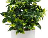 The Offidix Artificial Plastic Mini Plants In White Pot, Desk Plant Arti... - $29.94