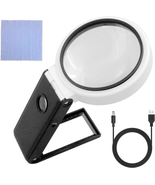 Magnifying Glass with Light, 10X 25X High Magnification with LED Illumin... - £11.97 GBP