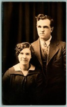 RPPC Studio View Unhappy Couple UNP 1910s AZO Postcard H5 - £7.60 GBP