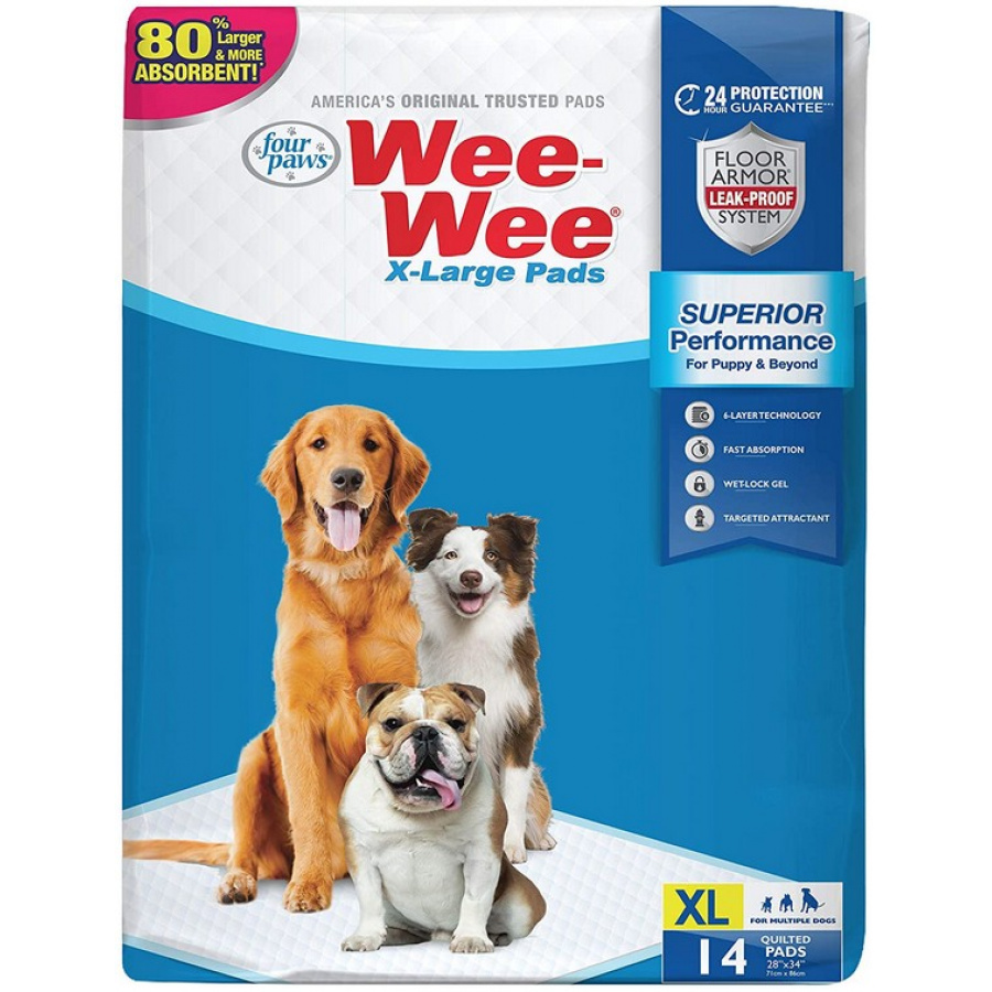 Four Paws X-Large Wee Wee Pads 28" x 34" 14 count - $78.24