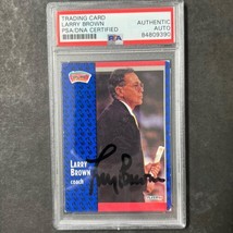 1991 Fleer #183 Larry Brown Signed Card AUTO PSA Slabbed Spurs - £37.36 GBP