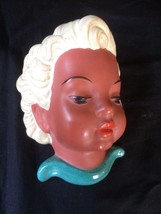 Art Deco GOLDSCHEIDER Original Wall Mask Terracotta Lady c1950 - $190.80
