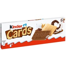 Ferrero KINDER Cards biscuits with soft milk &amp; cocoa cream filling FREE SHIPPING - £9.54 GBP