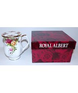HTF ROYAL ALBERT BONE CHINA OLD COUNTRY ROSES TEA MUG WITH LID/COASTER I... - $68.30