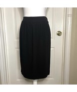 Prada Authentic Skirt Size 42 Solid Black Knee Length Career Side Zip Un... - $157.22 CAD
