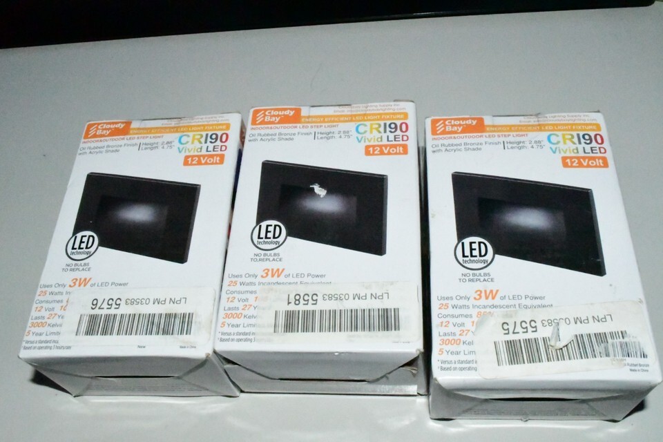 lot 3 Cloudy Bay Energy Efficient LED Step Light CRI90 Vivid LED 12 Volt... - $35.10