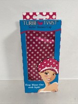 Turbie Twist Stylin Shower Cap Waterproof Satin Reusable Pink Polkadot - £6.27 GBP